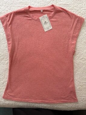 Relaxed Coral Short Sleeve Tee - Unbranded